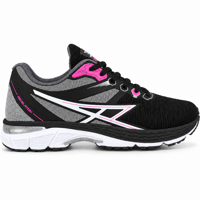 Tênis Revelation Gel Impulso Preto e Rosa